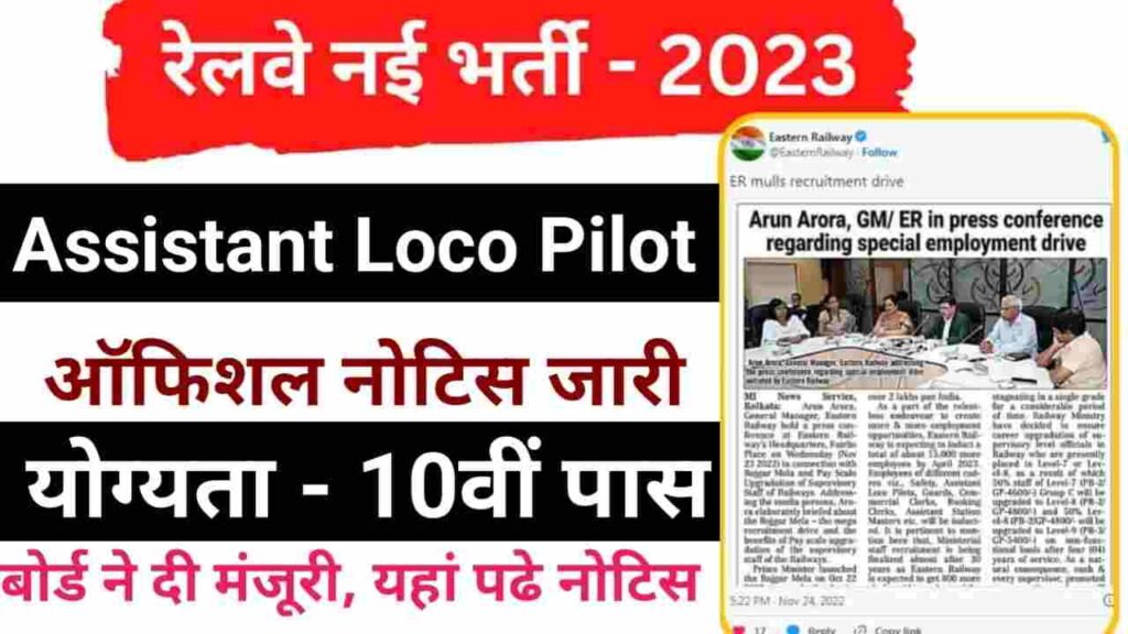 Indian Railways ALP New Bharti 2023