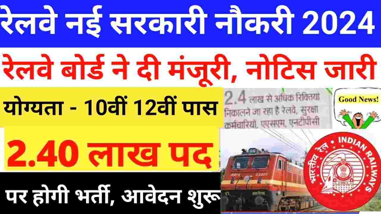 Railway 2.40 Lakh Sarkari Job New Recruitment 2024